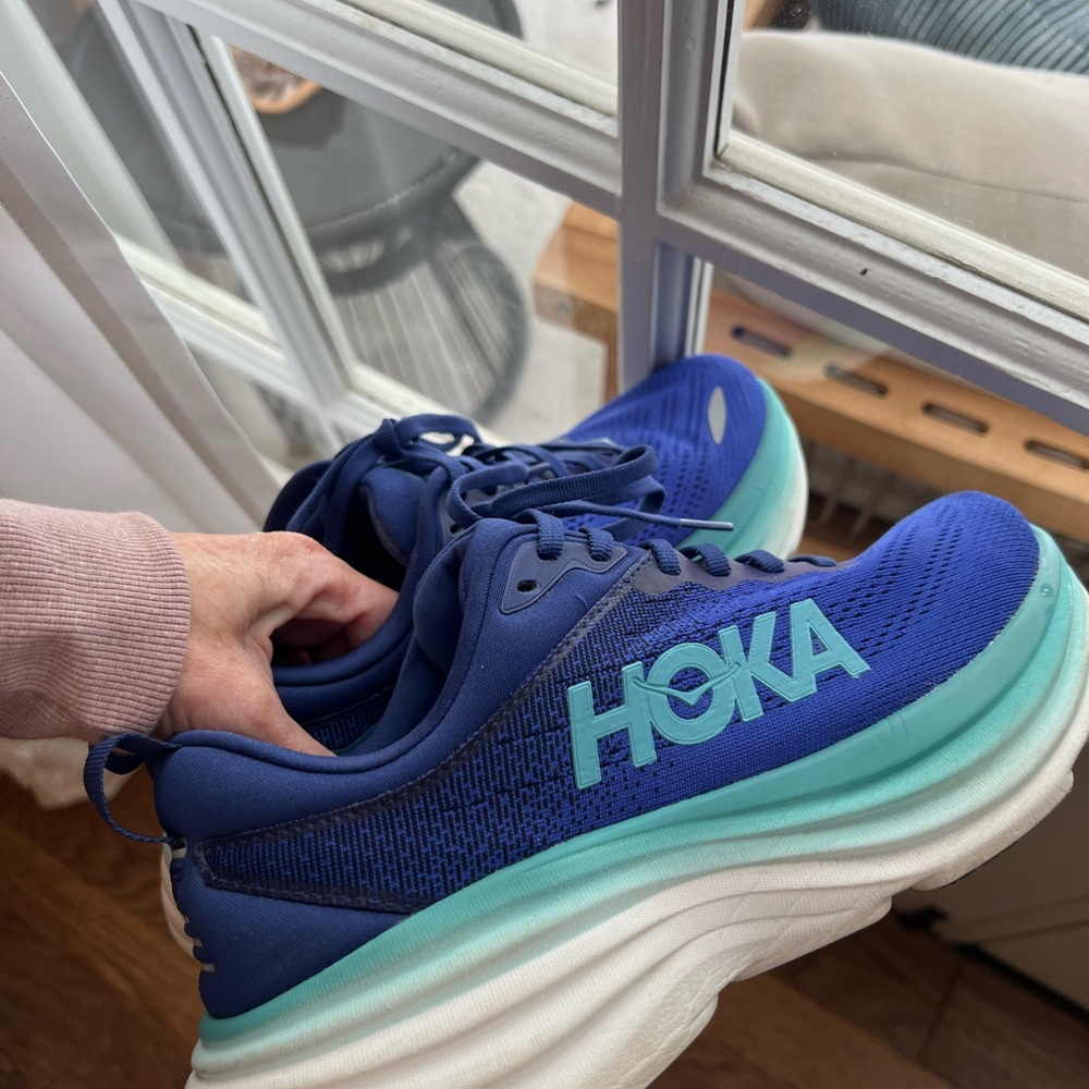 Hoka Blue and Teal Women's Athletic Running Shoes